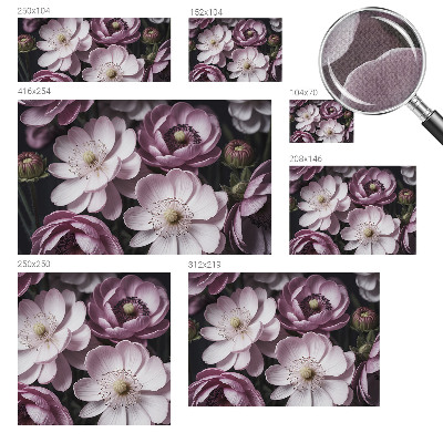 Fototapet barn med blommönster för barnrum