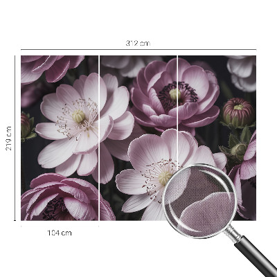 Fototapet barn med blommönster för barnrum