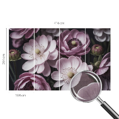Fototapet barn med blommönster för barnrum