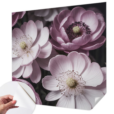 Fototapet barn med blommönster för barnrum