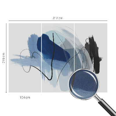 3D fototapet med färgglada abstrakta motiv
