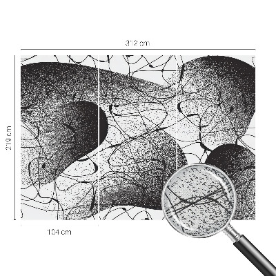 Peel and stick fototapet med ett abstrakt mönster