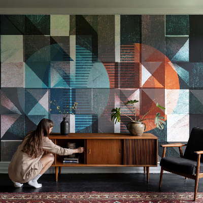 Fototapet barnrum Abstrakta former