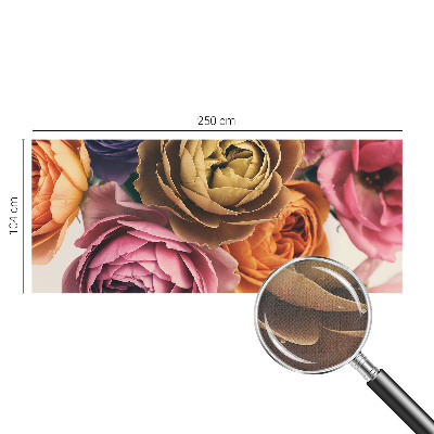 Fototapet barnrum med färgglada rosor