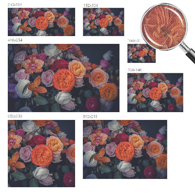 Självhäftande fototapet Färgglad bukett