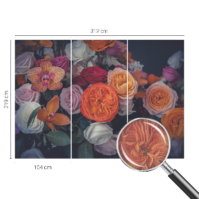 Självhäftande fototapet Färgglad bukett