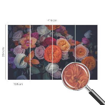 Självhäftande fototapet Färgglad bukett