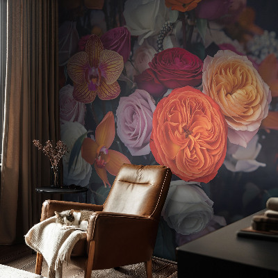 Självhäftande fototapet Färgglad bukett