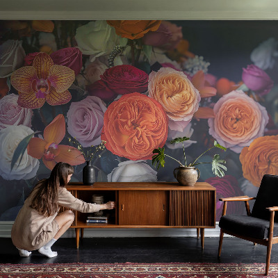 Självhäftande fototapet Färgglad bukett