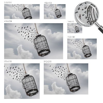 Självhäftande fotovägg Flygande fåglar