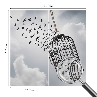 Självhäftande fotovägg Flygande fåglar