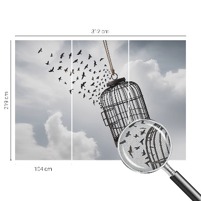 Självhäftande fotovägg Flygande fåglar