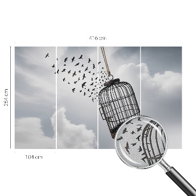 Självhäftande fotovägg Flygande fåglar