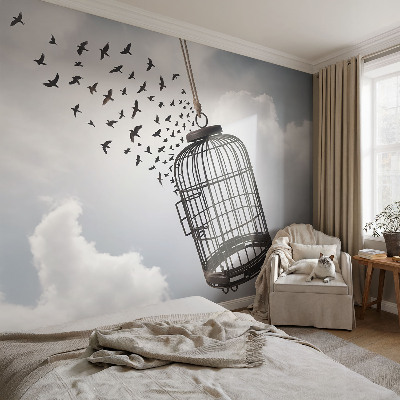 Självhäftande fotovägg Flygande fåglar
