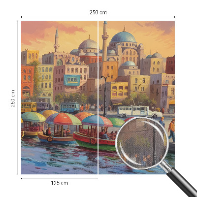 Peel and stick fototapet med motiv av en stadskust