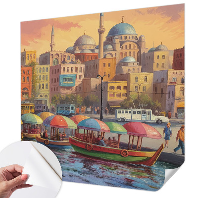 Peel and stick fototapet med motiv av en stadskust