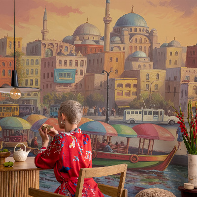 Peel and stick fototapet Stadskusten