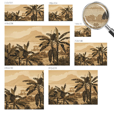 Fototapet barnrum med ett tropiskt panorammotiv