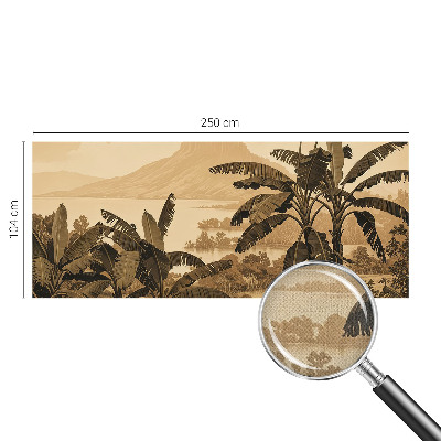 Fototapet barnrum med ett tropiskt panorammotiv