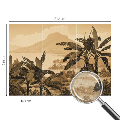 Fototapet barnrum med ett tropiskt panorammotiv