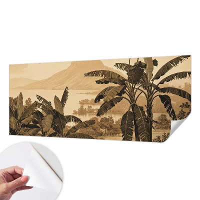 Fototapet barnrum med ett tropiskt panorammotiv