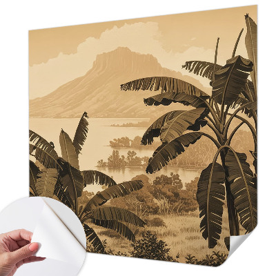 Fototapet barnrum med ett tropiskt panorammotiv