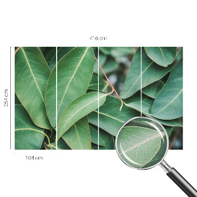 Självhäftande fotovägg Gröna blad