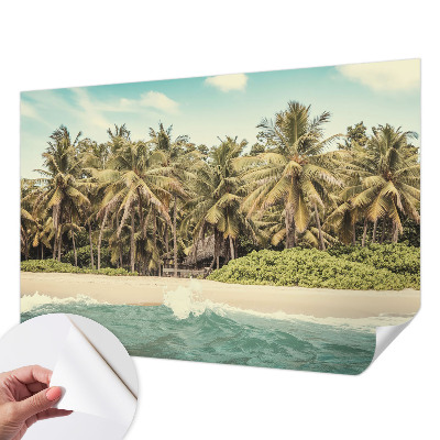 Fototapet barn med motiv av en tropisk strand