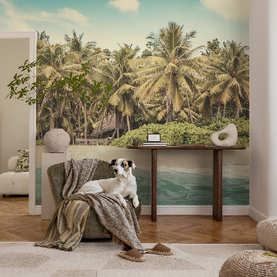 Fototapet barn med motiv av en tropisk strand