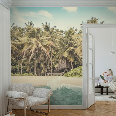 Fototapet barn med motiv av en tropisk strand