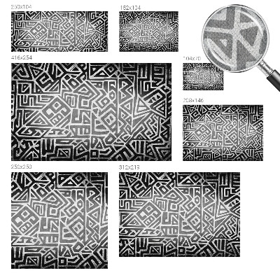 3D fototapet med ett geometriskt labyrintmotiv