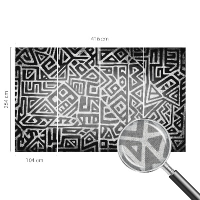 3D fototapet med ett geometriskt labyrintmotiv