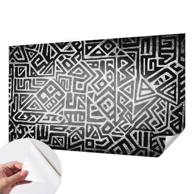 3D fototapet med ett geometriskt labyrintmotiv