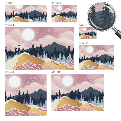 Självhäftande fototapet Rosa solnedgång