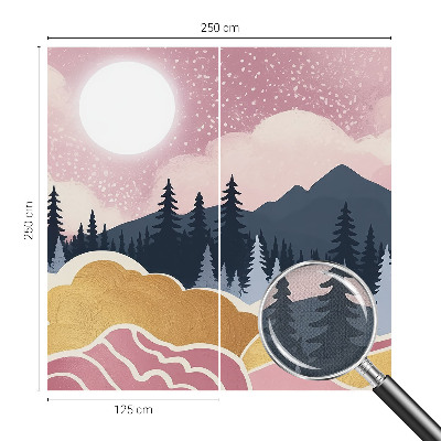 Självhäftande fototapet Rosa solnedgång