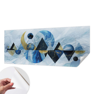 Fototapet för barn med ett kosmiskt mönster i elegant stil