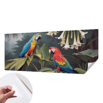 Peel and stick fototapet Färgglada papegojor