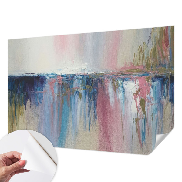 Självhäftande fototapet med färgglad abstrakt design