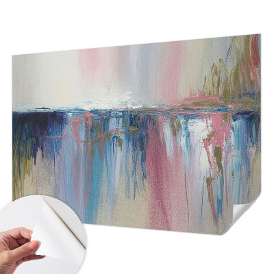 Självhäftande fototapet med färgglad abstrakt design