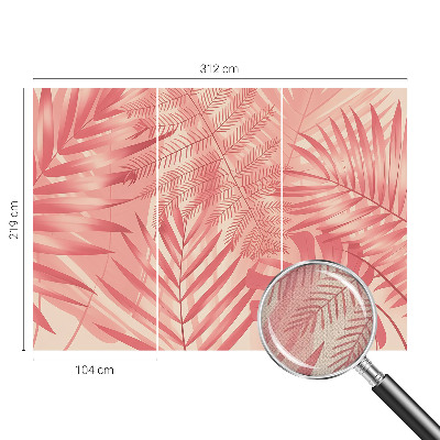 Peel and stick fototapet med ett mönster av tropiska löv
