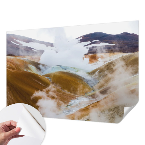 Självhäftande fotovägg med motiv av vulkaniska kullar