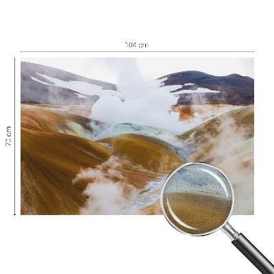 Självhäftande fotovägg med motiv av vulkaniska kullar