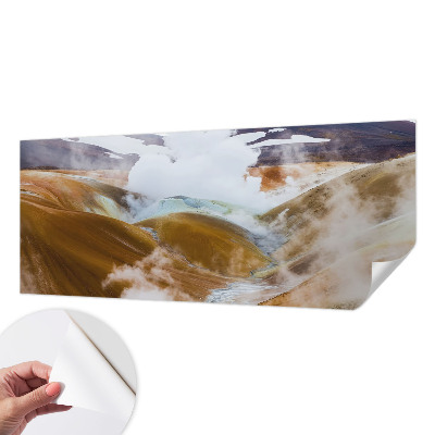 Självhäftande fotovägg med motiv av vulkaniska kullar