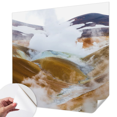 Självhäftande fotovägg med motiv av vulkaniska kullar