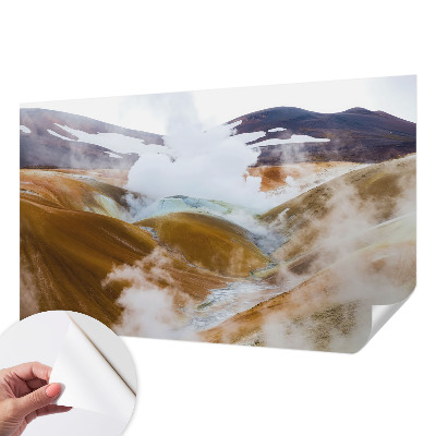 Självhäftande fotovägg med motiv av vulkaniska kullar