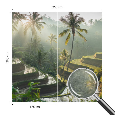 3D fototapet med motiv av paradisträdgårdens terrasser