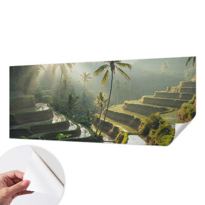 3D fototapet med motiv av paradisträdgårdens terrasser