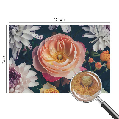 Fototapet barnrum med blommigt mönster som skapar en harmonisk atmosfär