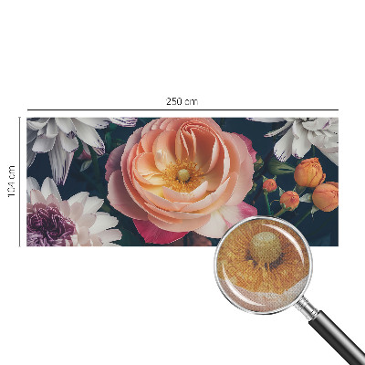 Fototapet barnrum med blommigt mönster som skapar en harmonisk atmosfär