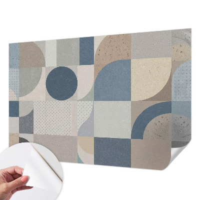 Självhäftande fotovägg med geometriskt mosaikmönster